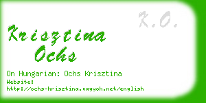 krisztina ochs business card